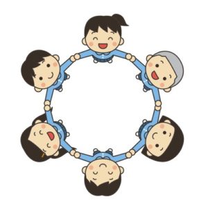 子供たちが輪になって円になっている
