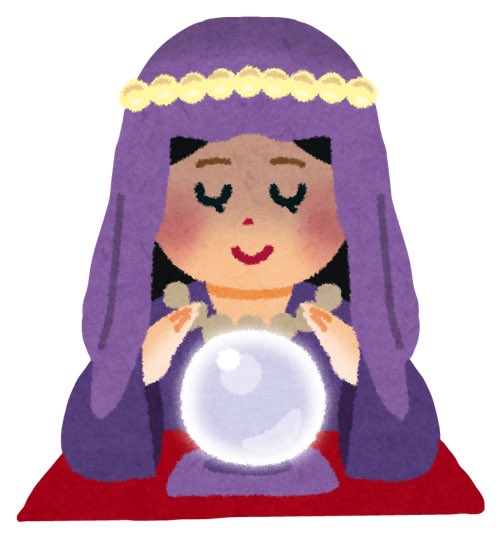 水晶占いの女性