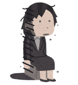 燃え尽きた女性